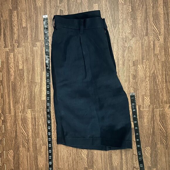 Jos. A. Bank Navy Blue Chino Shorts Size 35 Pleated Linen Casual Pockets - Picture 11 of 12